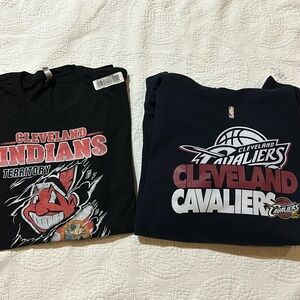 Cleveland Indians and Cleveland Cavaliers Bundle. 3XL